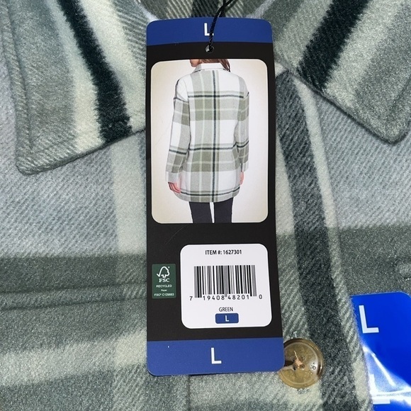 Banana Republic Womens
Shirt Jacket Green Plaid
Shacket Oversized.  Size Large - Picture 10 of 11